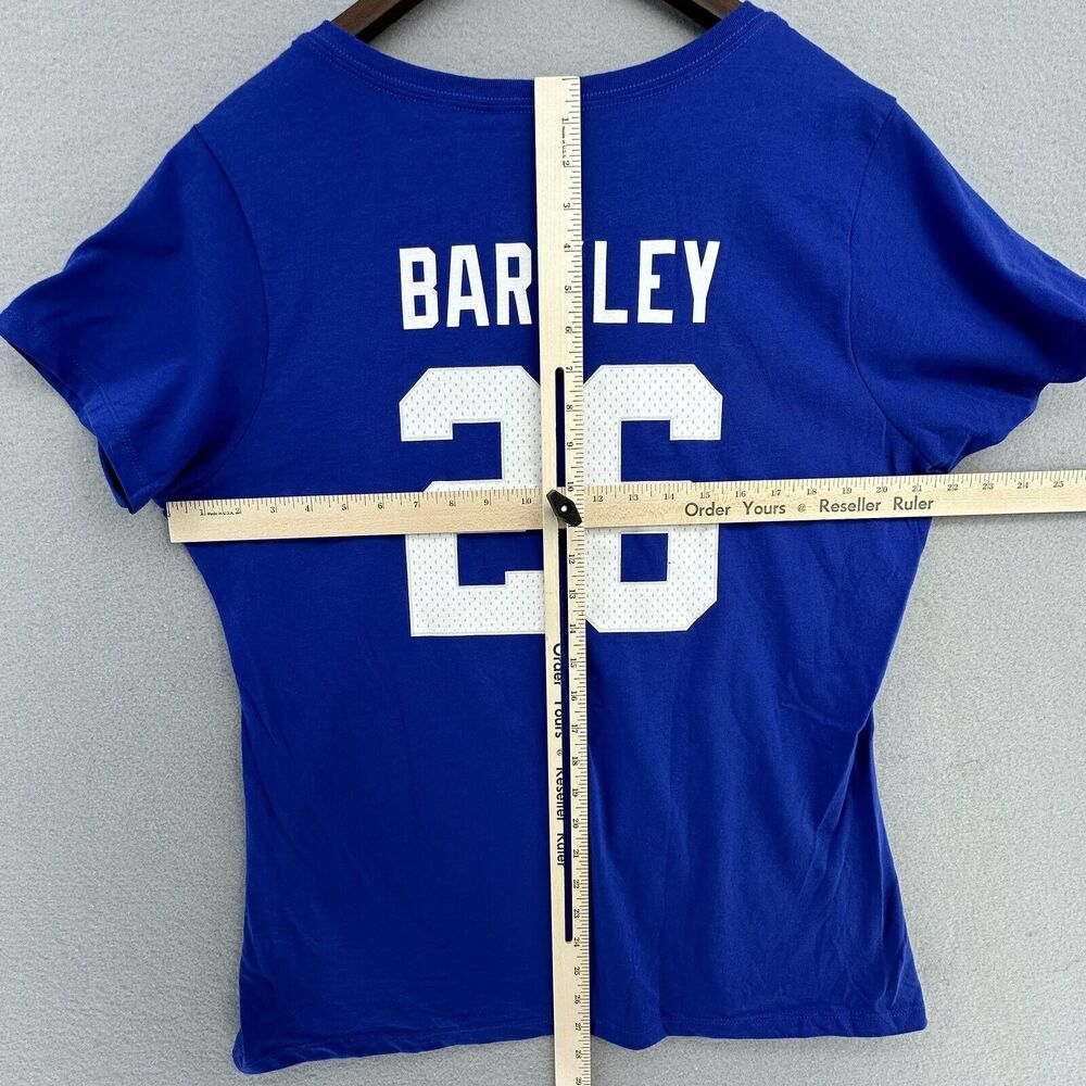 Pro Line Fanatics NY Giants #26 Barkley V-Neck T-Shirt Women's XL Blue New York - Picture 5 of 5